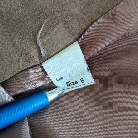 Vintage 100% Suede with Mink Collar 50's Ladies Jacket - Small - Picture 5 of 9